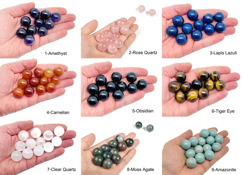 Crystal Sphere Gemstone - Healing Stone – Crystal Ball – 20mm - MIX