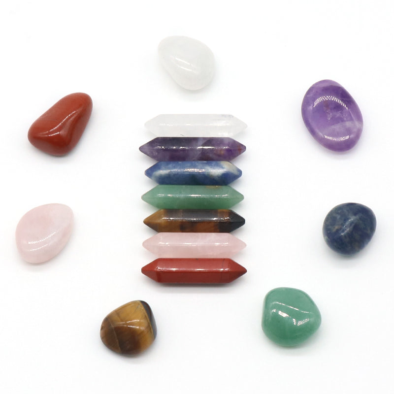 Natural Crystal Point Set - Reiki Energy Stone Jewelry - Chakra Healing Stones - New!