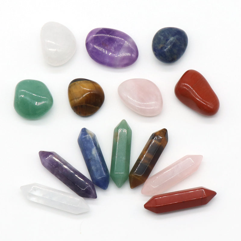 Natural Crystal Point Set - Reiki Energy Stone Jewelry - Chakra Healing Stones - New!
