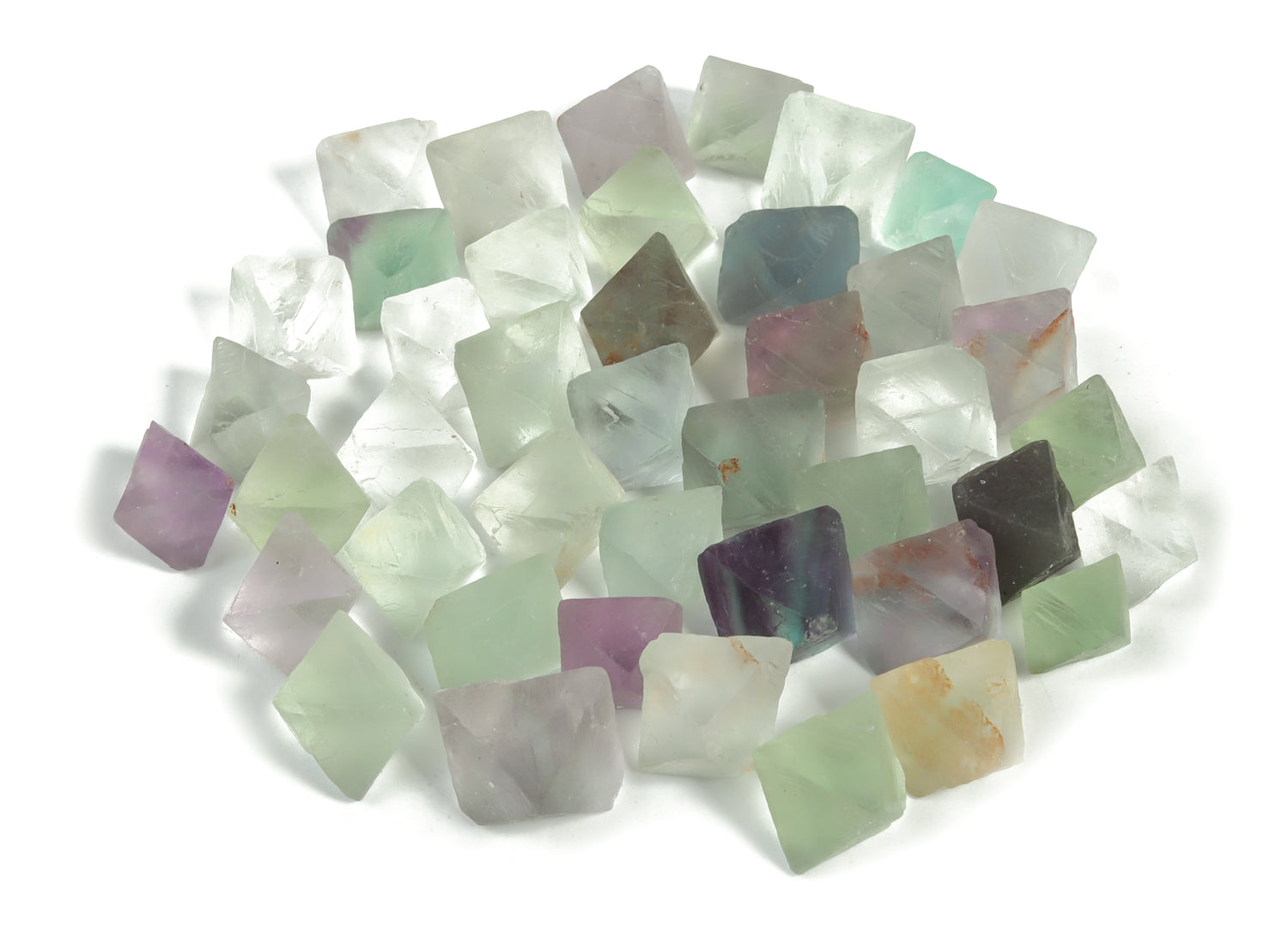 Rainbow Fluorite Octahedron - Tumbled Stone - TU1008
