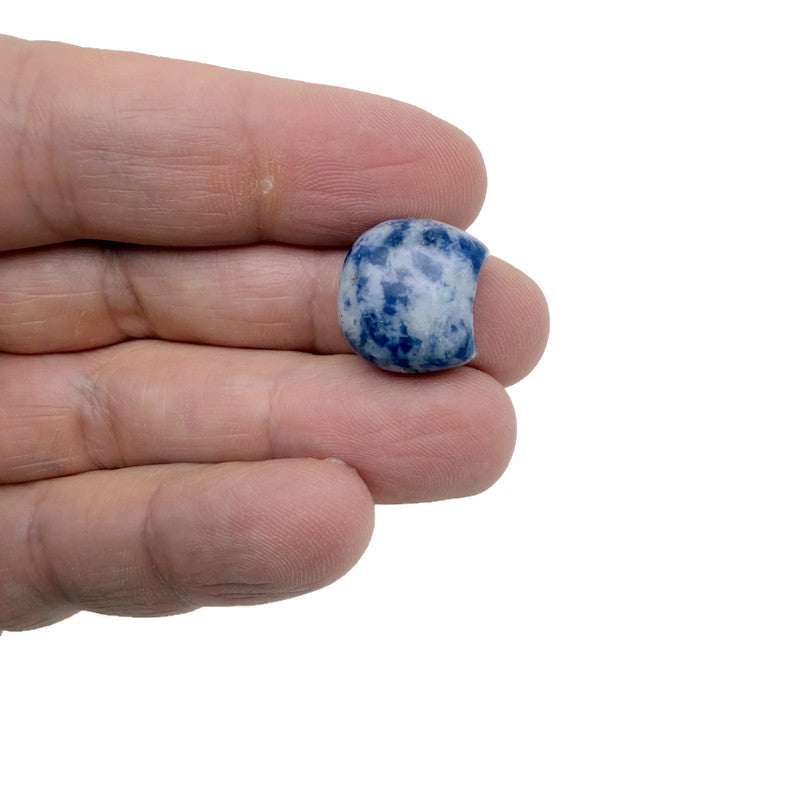Assorted 16mm crystal moon beads in various colors, gemstone jewelry making supplies from GemstoneGO.