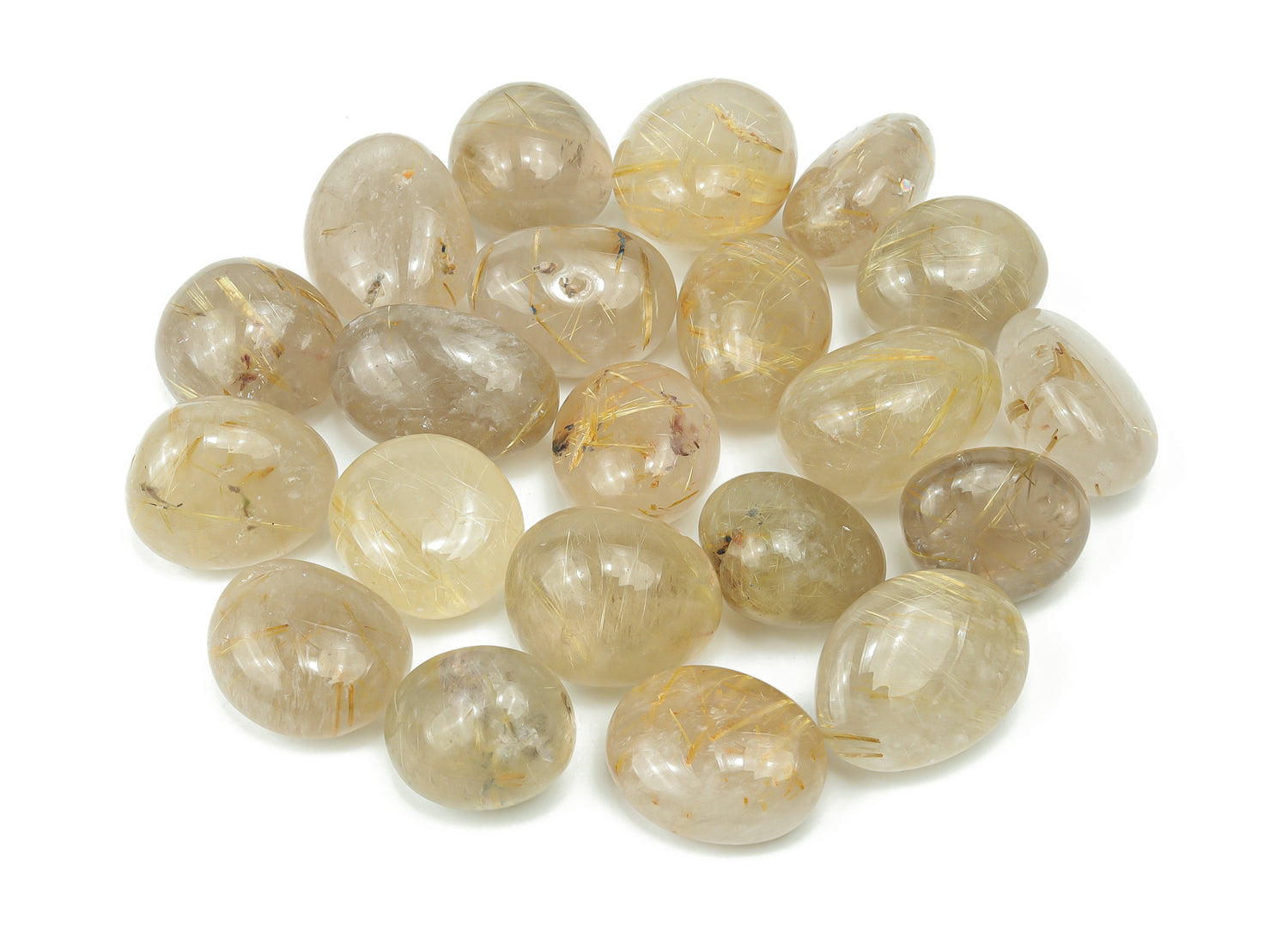 Golden Rutilated Quartz Tumbled Stone - TU1010