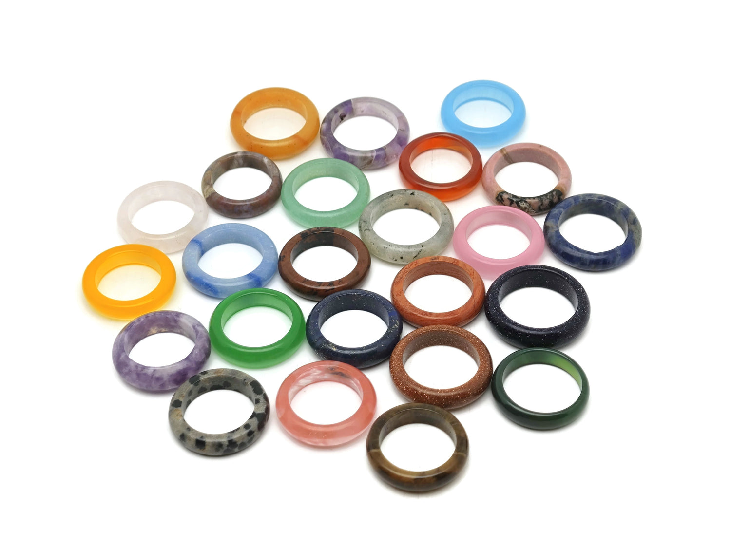 Crystal Ring – Genuine Gemstone Rings - Jewelry Making Supplies - MIX