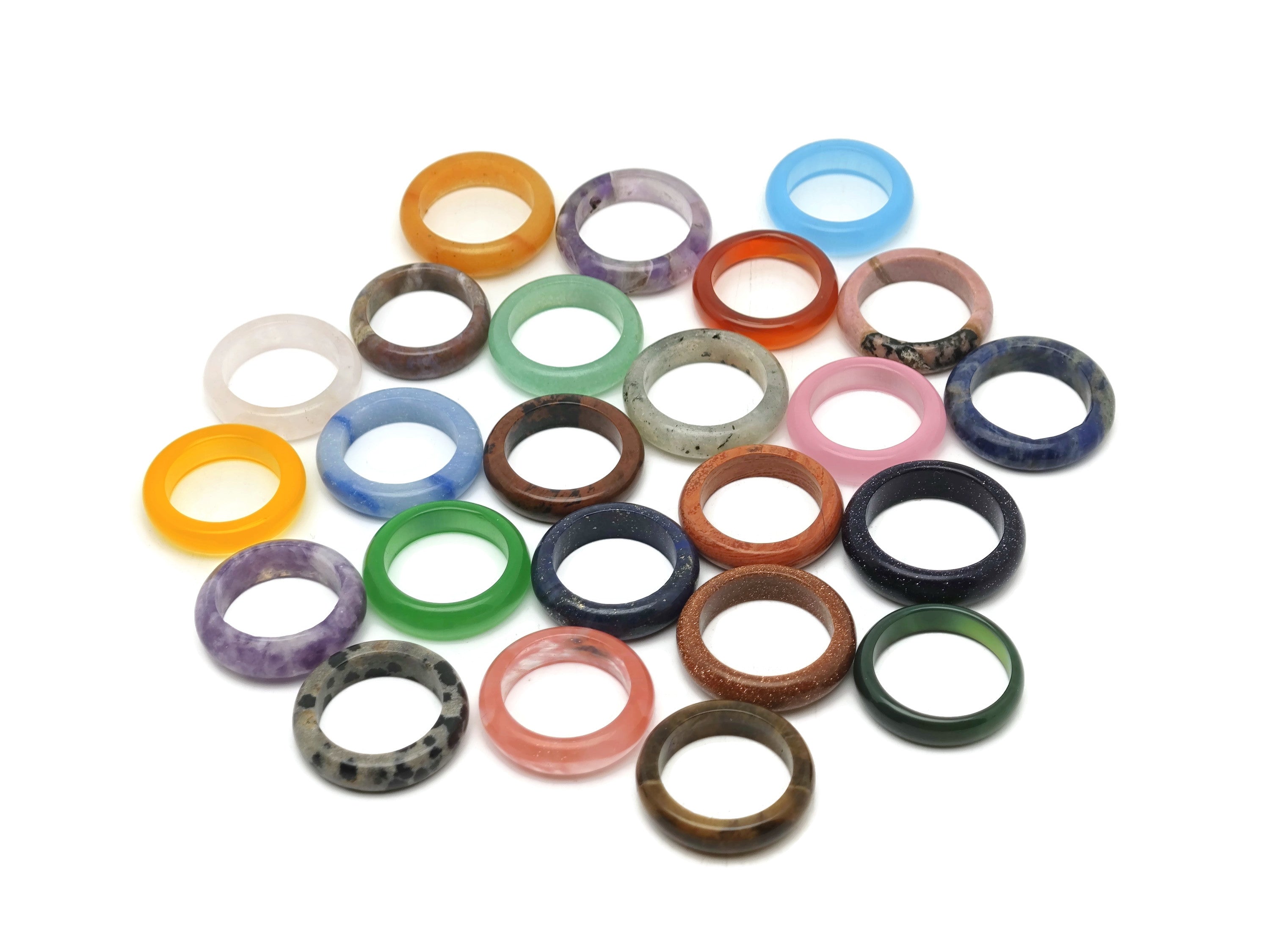 Genuine gemstone crystal ring from GemstoneGO, featuring a sparkling gemstone set in a silver band, jewelry making supplies.