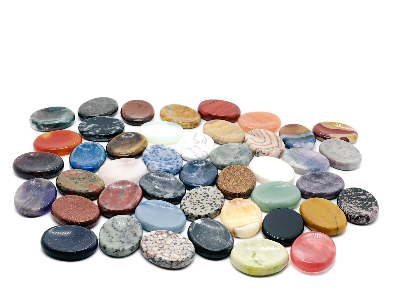 Crystal Worry Stone - Soothing Crystal - Stress Relief Stone - 45x35mm - MIX