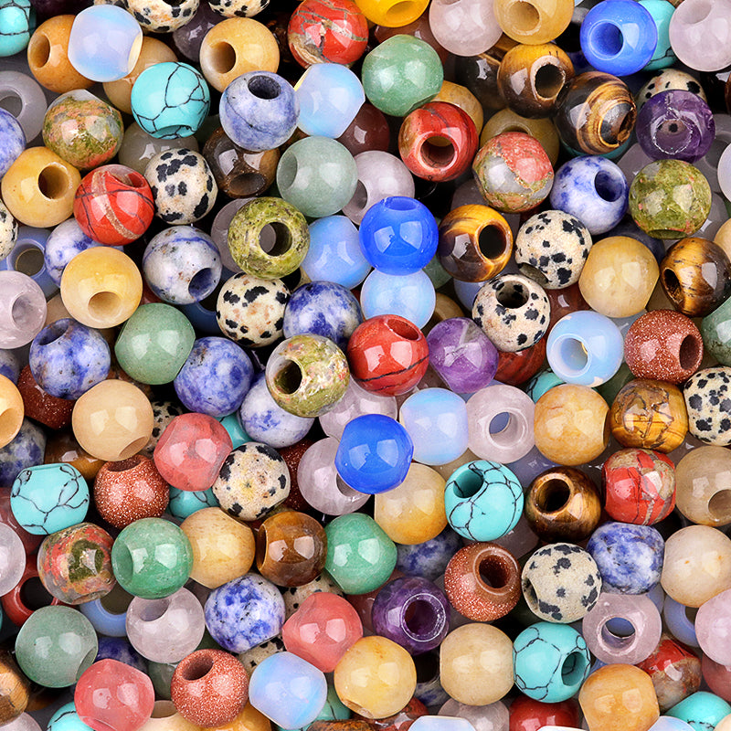 Natural Gemstone Donut Beads  -  Crystal Pi Stone Beads -  Healing Stones Beads - New!