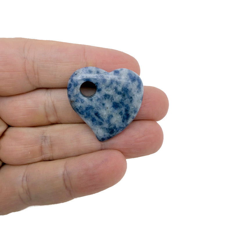Dainty crystal heart pendant with a hole, 30mm size, in various colors from GemstoneGO, showcasing its sparkling, faceted design.