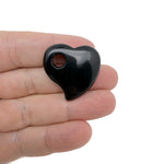 Dainty 30mm crystal heart pendant with hole, gemstoneGO's mixed clear and colored crystal heart jewelry accessory.