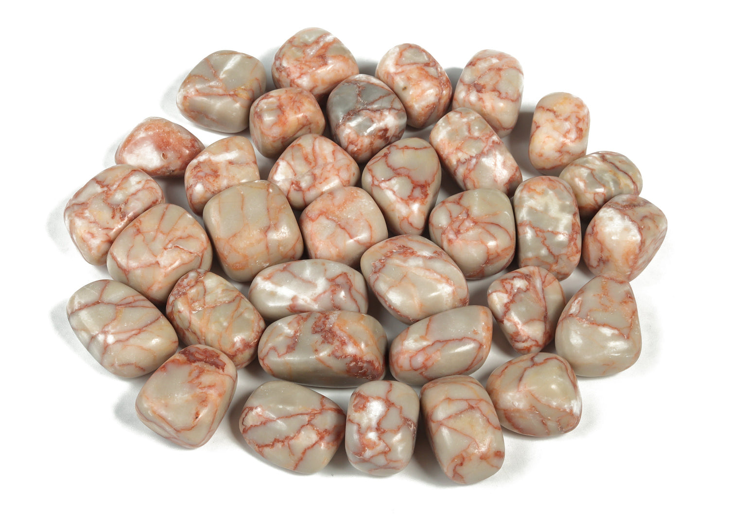 Red Network Jasper Tumbled Stone - Red Vein Jasper - TU1088