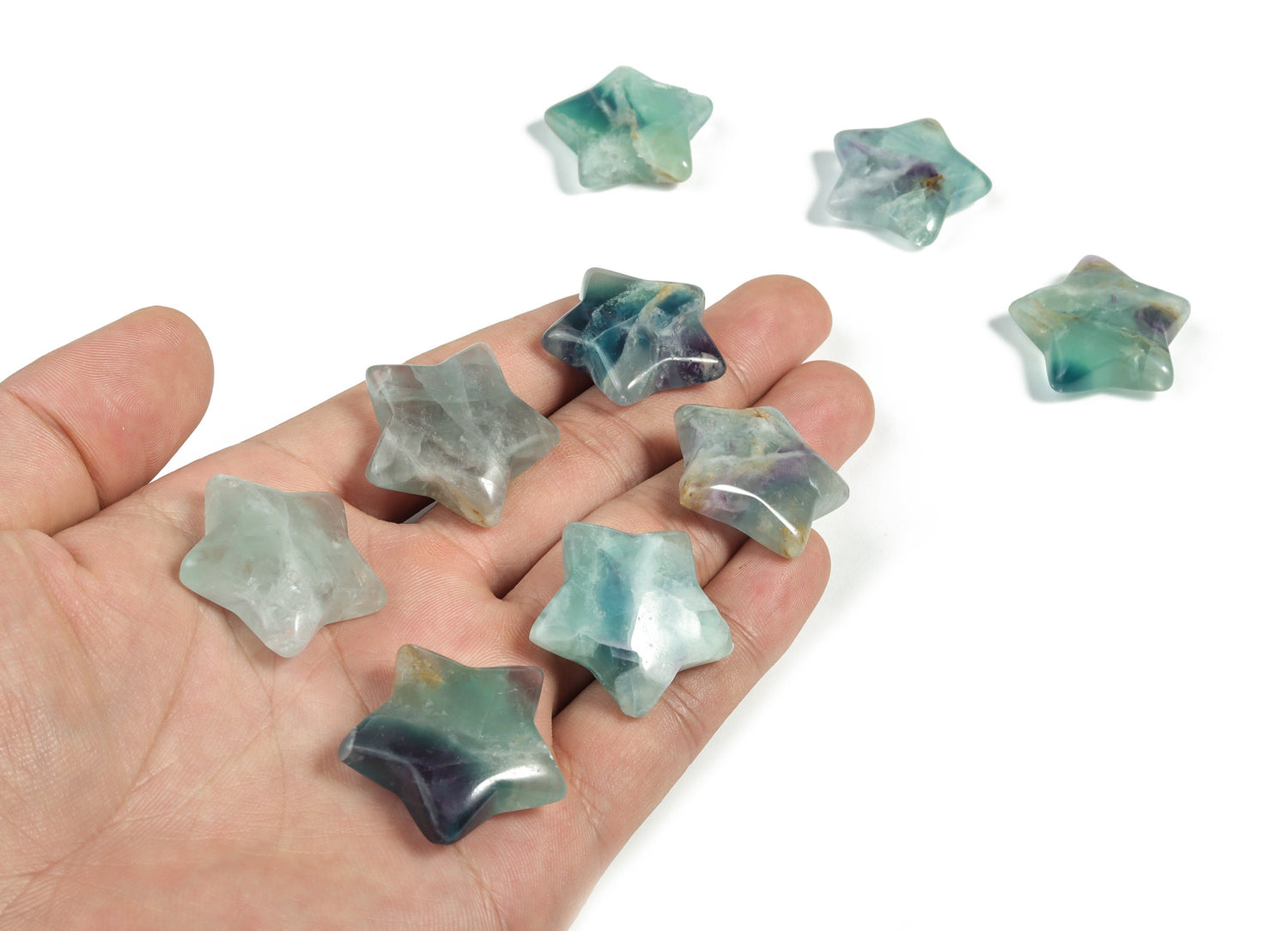 Fluorite Star Gemstone - 30mm - ST1028