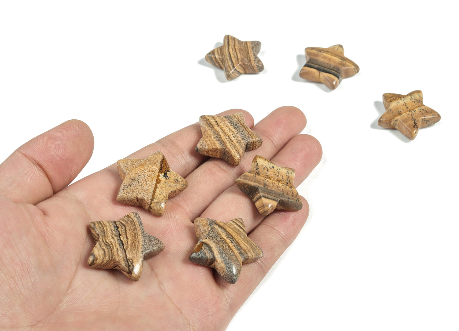 Picture Jasper Star Gemstone - 30mm - ST1029