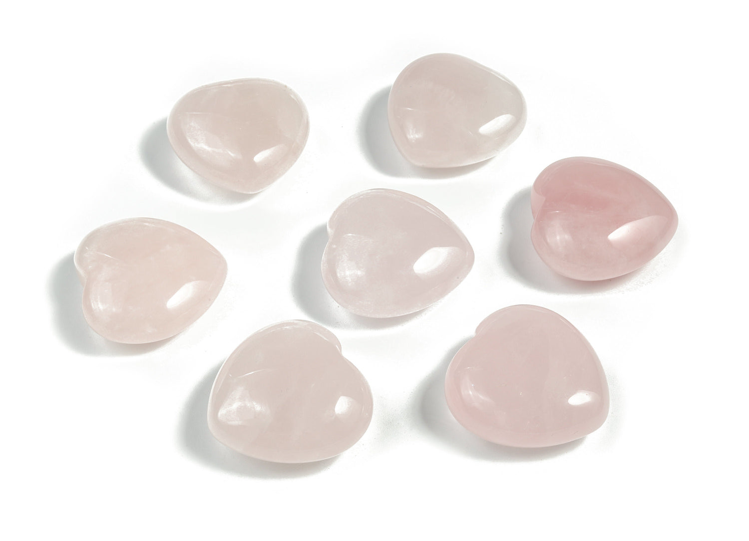 Pierre précieuse en quartz rose en forme de cœur - Pierres de guérison - Cœurs en pierre précieuse - Cœur sculpté en pierre précieuse - 3 cm - HE1160