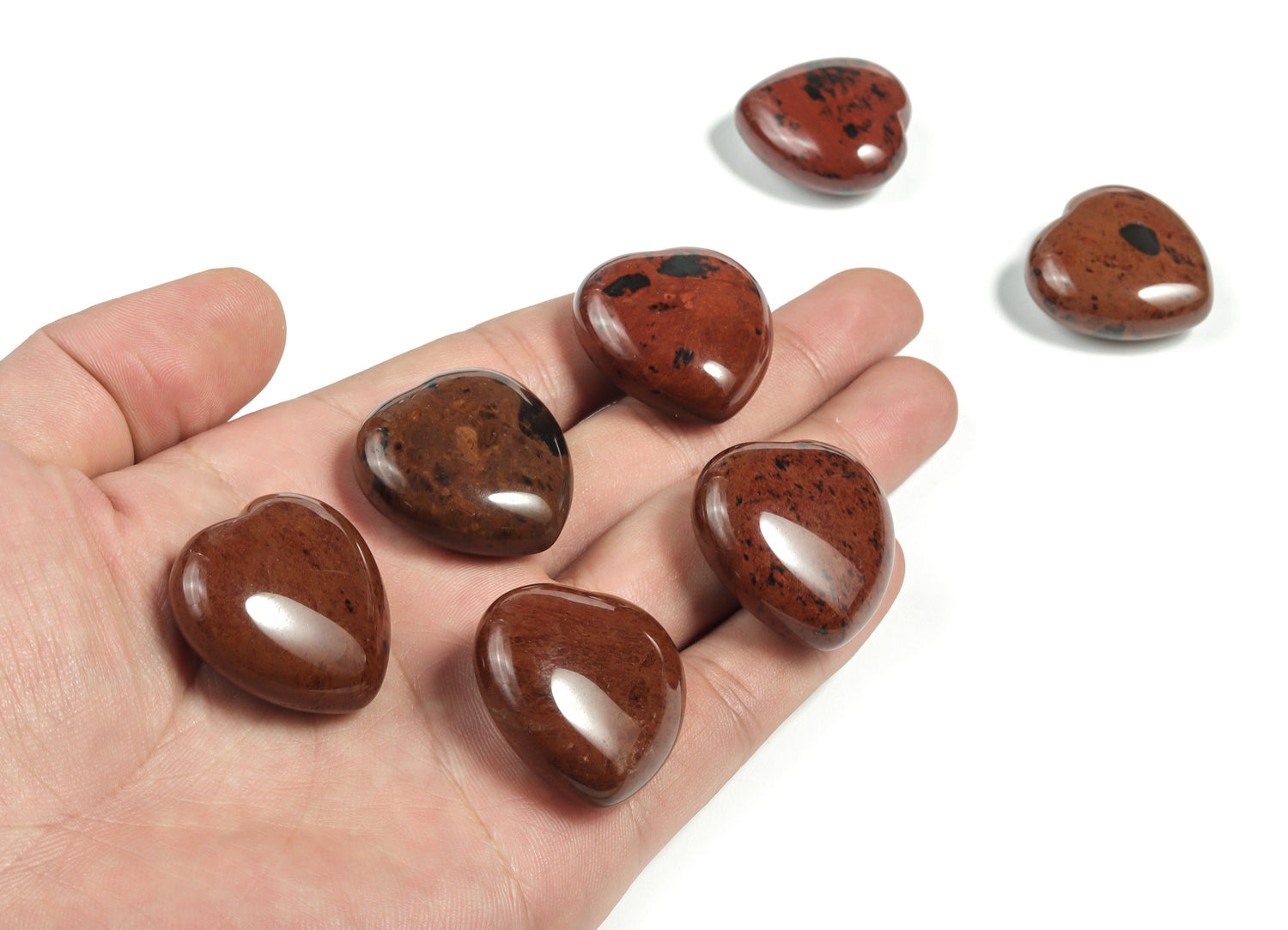 Mahogany Obsidian Heart Gemstone - 30mm - HE1165