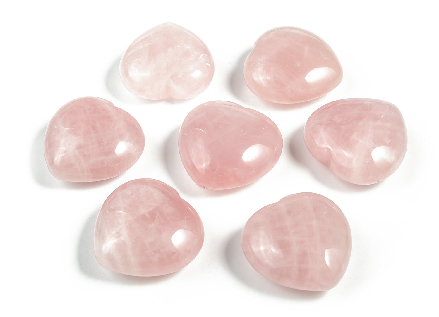 Pierre précieuse en quartz rose en forme de cœur ?€? Pierre rose en forme de cœur ?€? Quartz rose ?€? Pierre précieuse non sertie ?€? Pierre précieuse naturelle rose - Pierre en forme de cœur ?€? 4 cm - HE1223