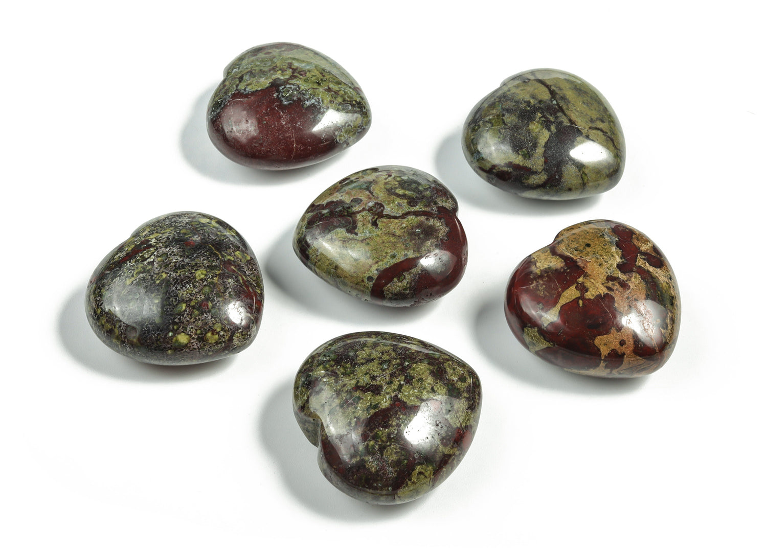 Dragon Blood Jasper Heart Gemstone - 40mm - HE1224