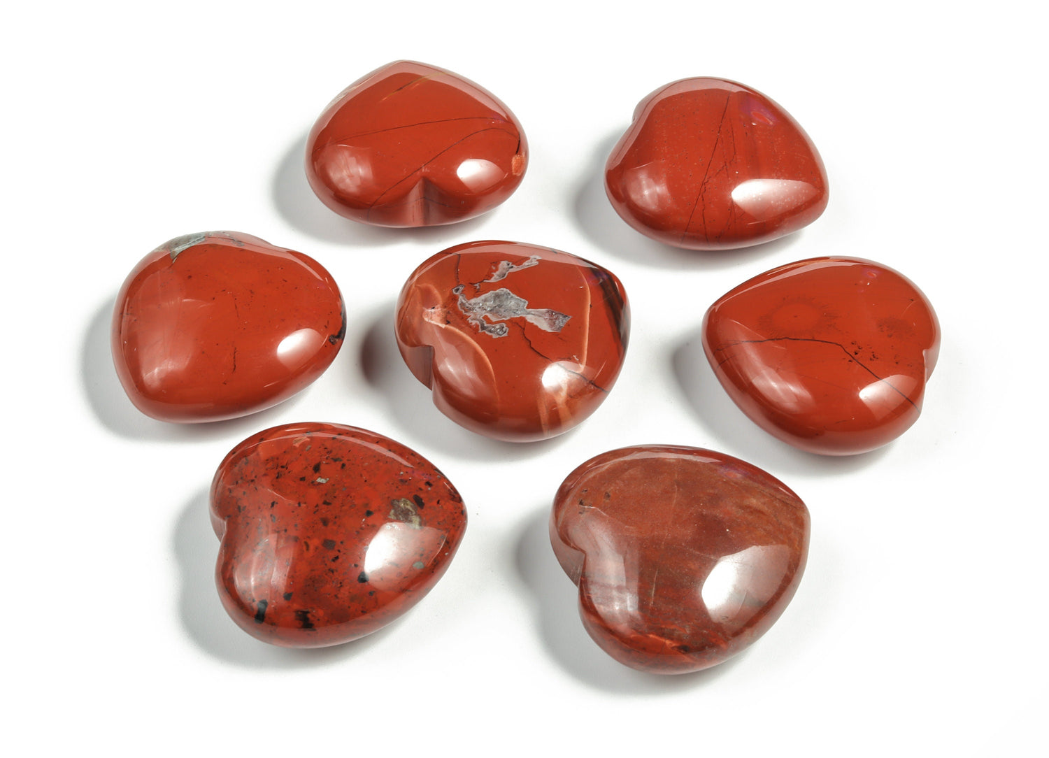 Red Jasper Heart Gemstone - 40mm - HE1226