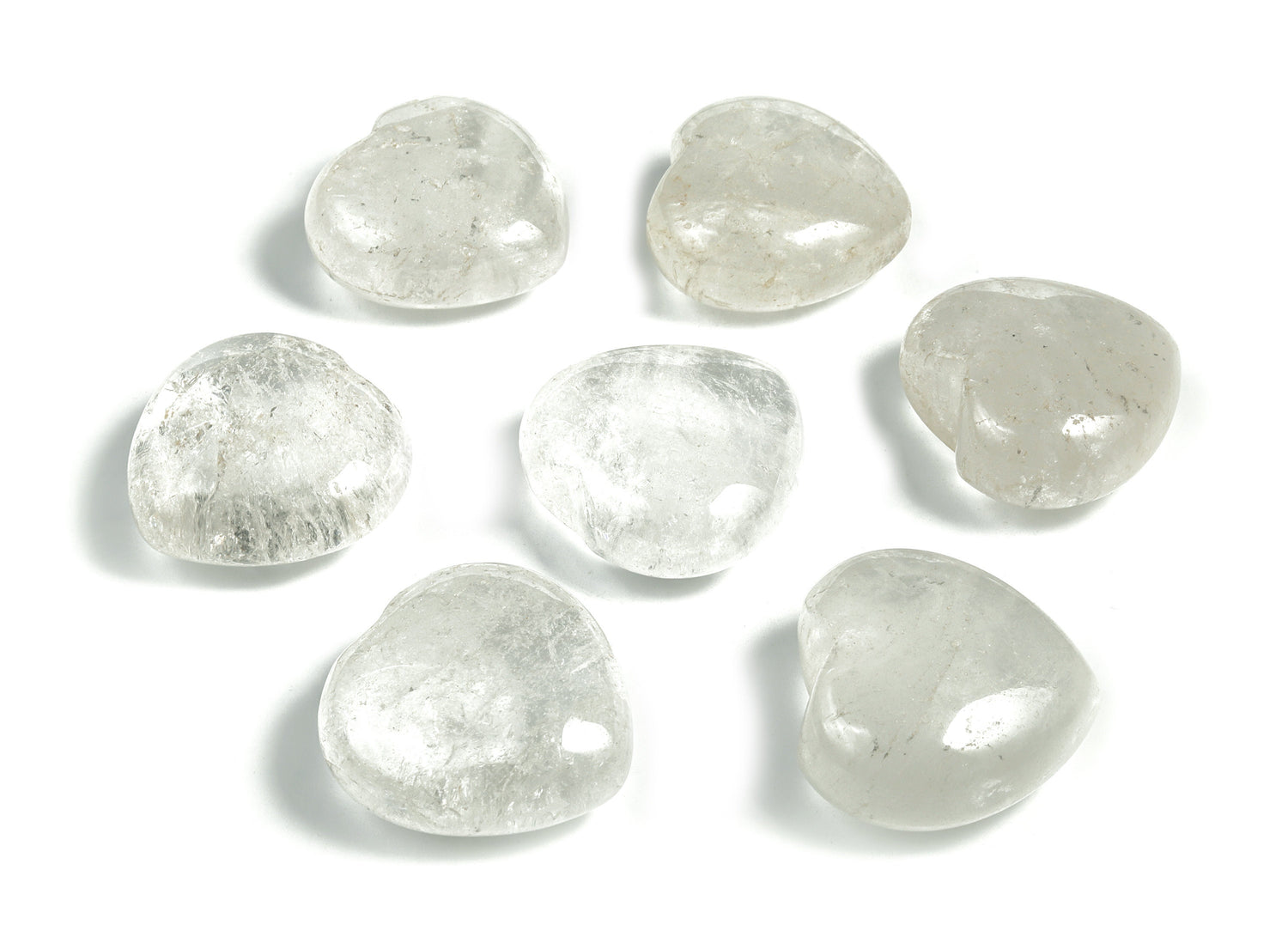 Pierre précieuse en forme de cœur en quartz clair ?€? Pierre précieuse en forme de cœur en quartz clair - Pierre précieuse en forme de cœur non montée - Cristal de cœur naturel transparent - 4 cm - HE1232