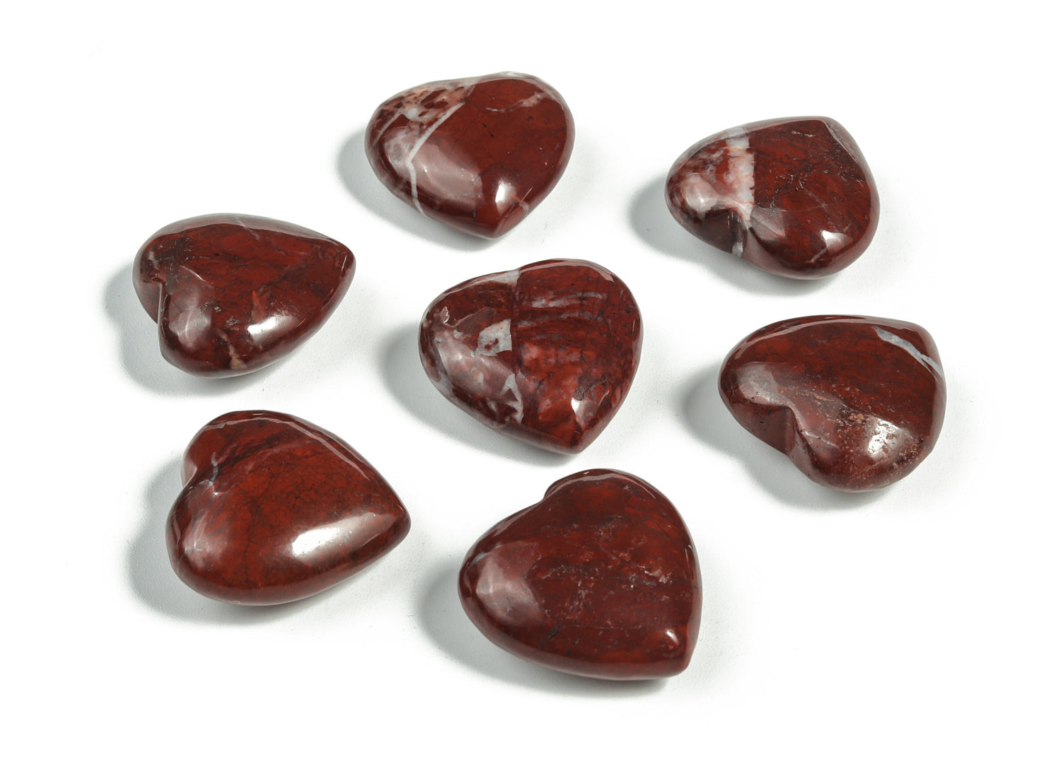 Jaspe rouge en forme de cœur ?€? Pierre cœur rouge ?€? Cadeau ?€? Cristal rouge en forme de cœur - Décoration intérieure ?€? 2,5 cm - HE1110