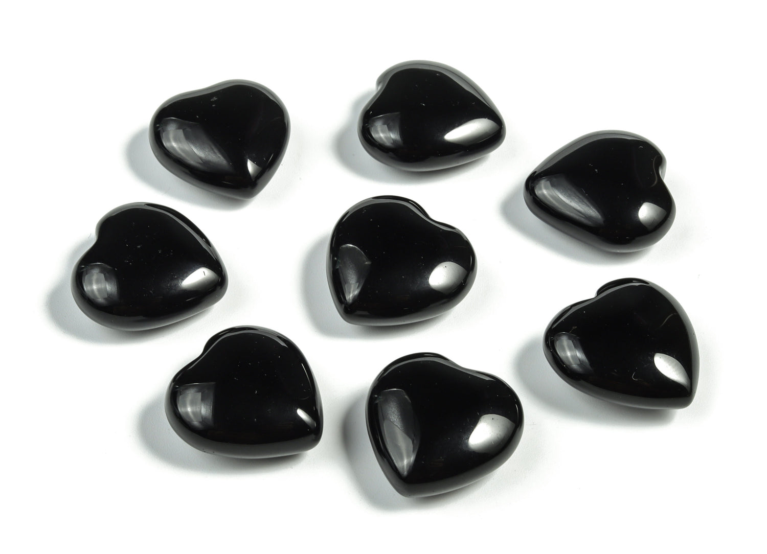 Obsidian Heart Gemstone - 25mm -HE1112