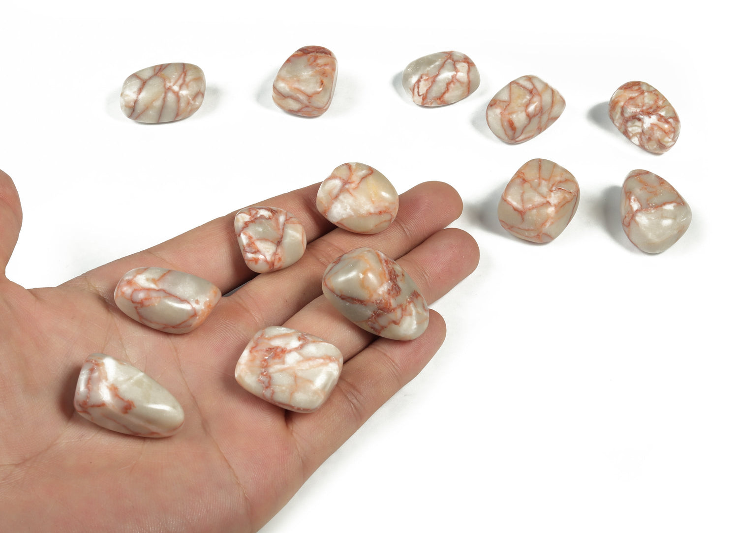 Red Network Jasper Tumbled Stone - Red Vein Jasper - TU1088