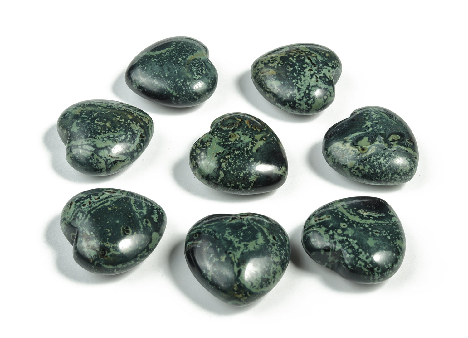 Kambaba Jasper Heart Gemstone - 30mm - HE1157