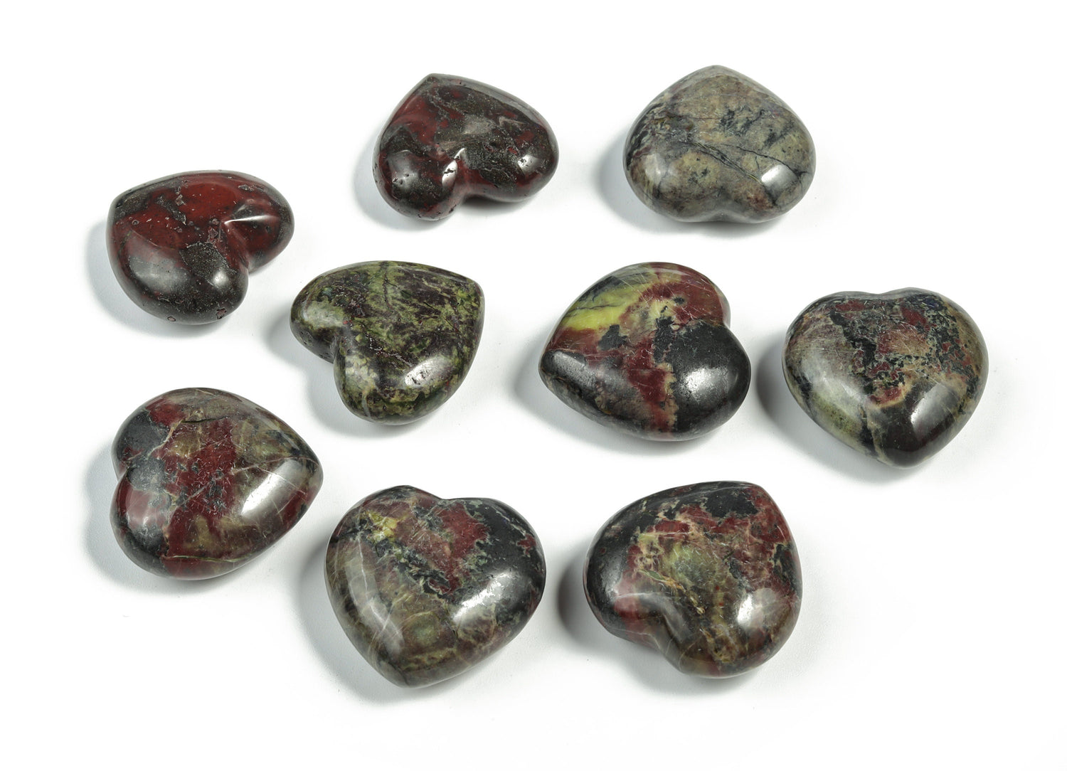 Dragon Blood Jasper Heart Gemstone - 30mm - HE1166