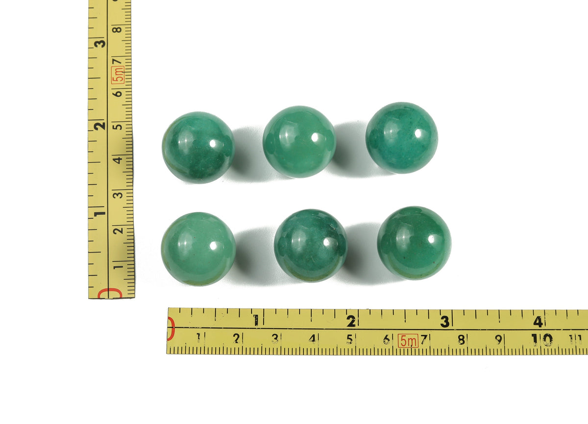20mm Aventurine gemstone sphere, crystal ball with vibrant green color, natural polished stone from GemstoneGO.