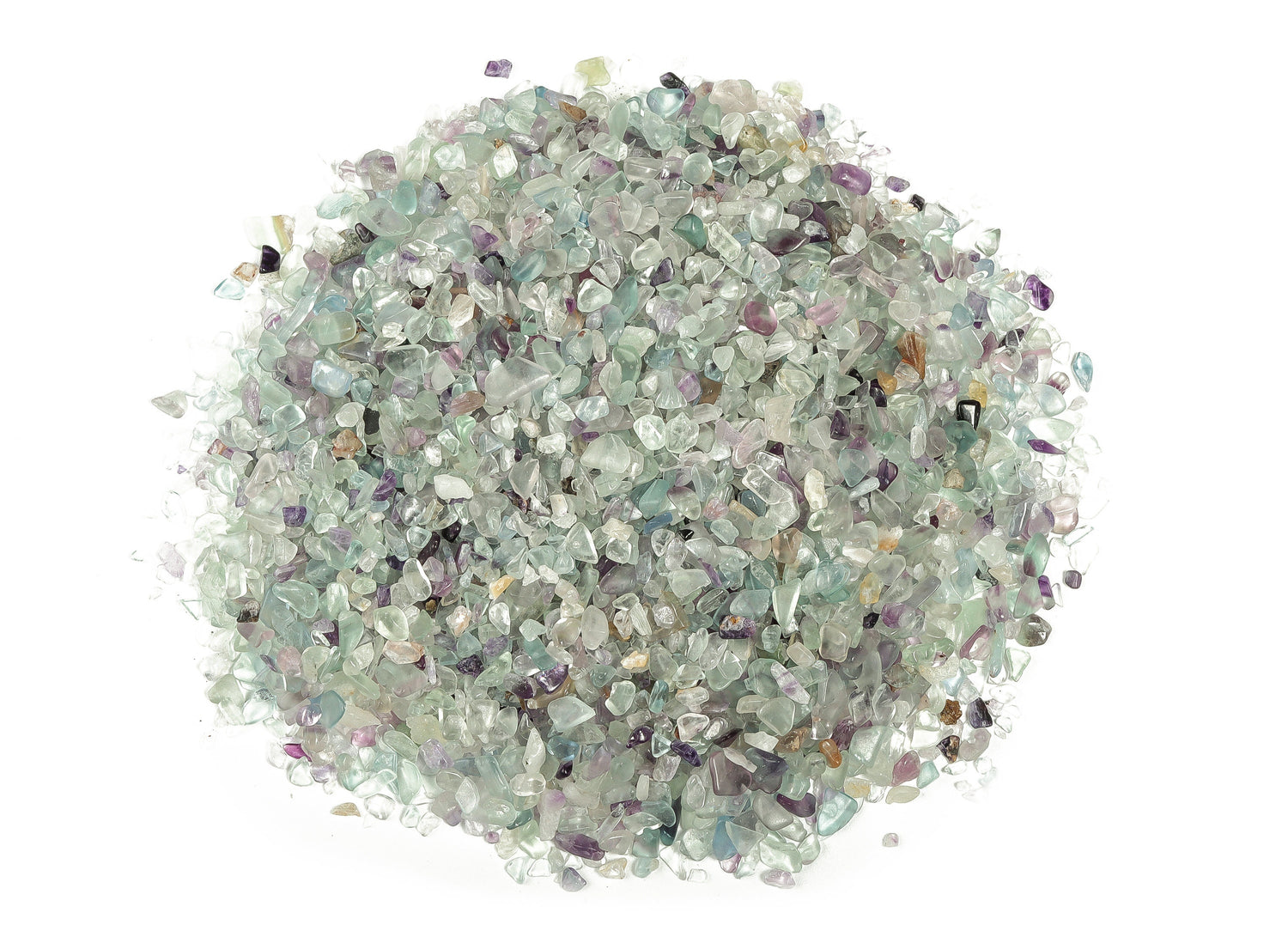 Fluorite Crystal Chips - Semi Tumbled Stone - Bulk - 2-6mm - CP1015