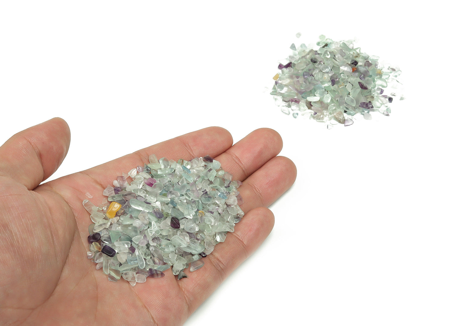 Fluorite Crystal Chips - Semi Tumbled Stone - Bulk - 2-6mm - CP1015