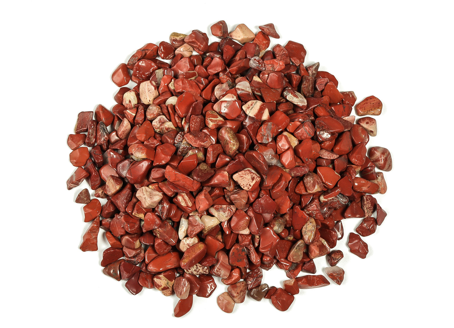 Red Jasper Crystal Chips - Semi Tumbled Stone - Bulk - 7-12mm - CP1024