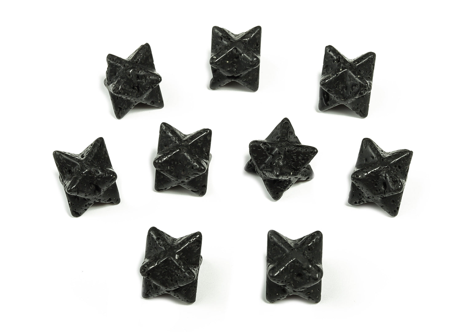 Lava Merkaba Star Crystal Carving - Crystal Reiki Healing - 13mm - ME1013