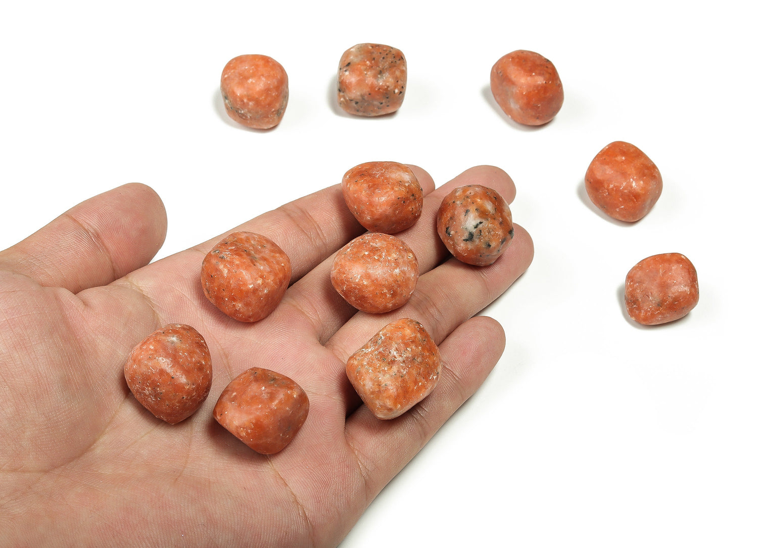 Pierre roulée en calcite orchidée - TU1106