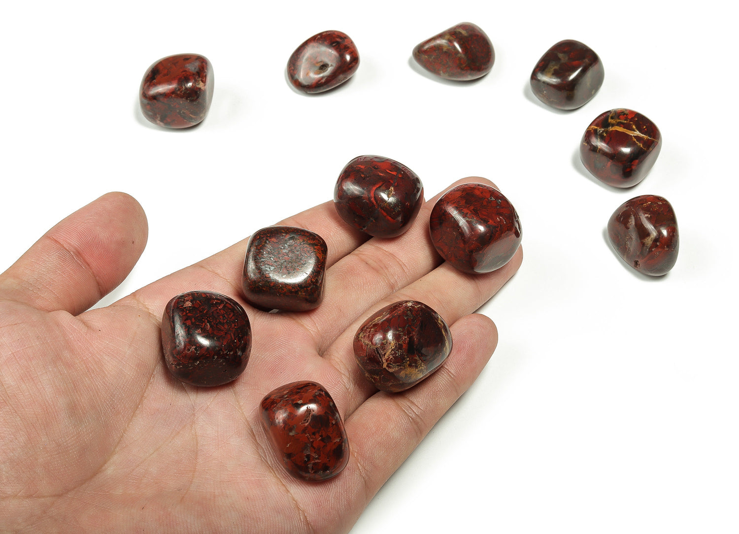 Chicken Bloodstone Jasper Tumbled Stone - TU1115