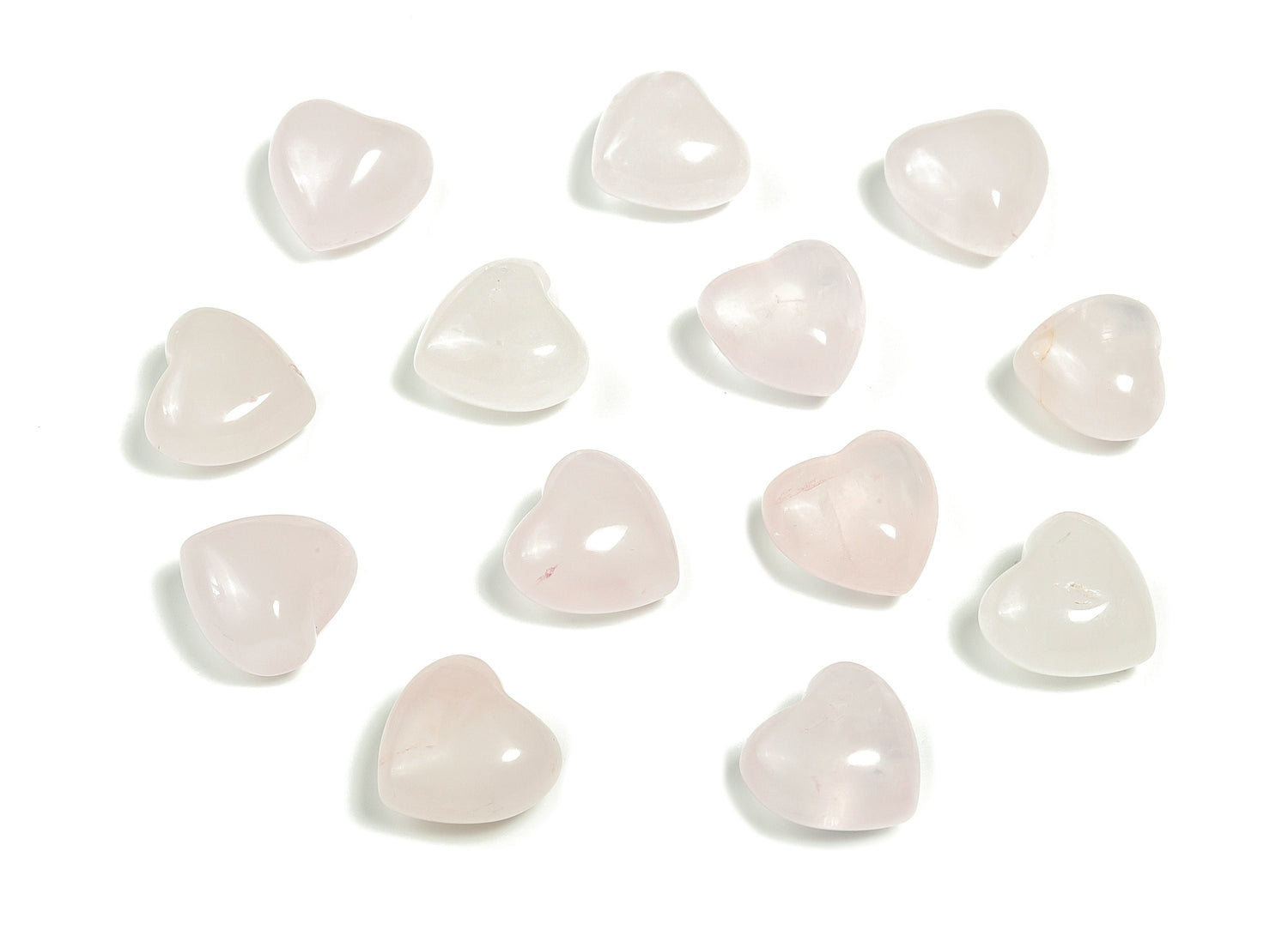 Pierre précieuse en quartz rose en forme de cœur ?€? Quartz rose en forme de cœur bombé - Pierre précieuse en quartz rose non sertie ?€? Cristal naturel ?€? 15 x 15 x 9 mm - HE1013
