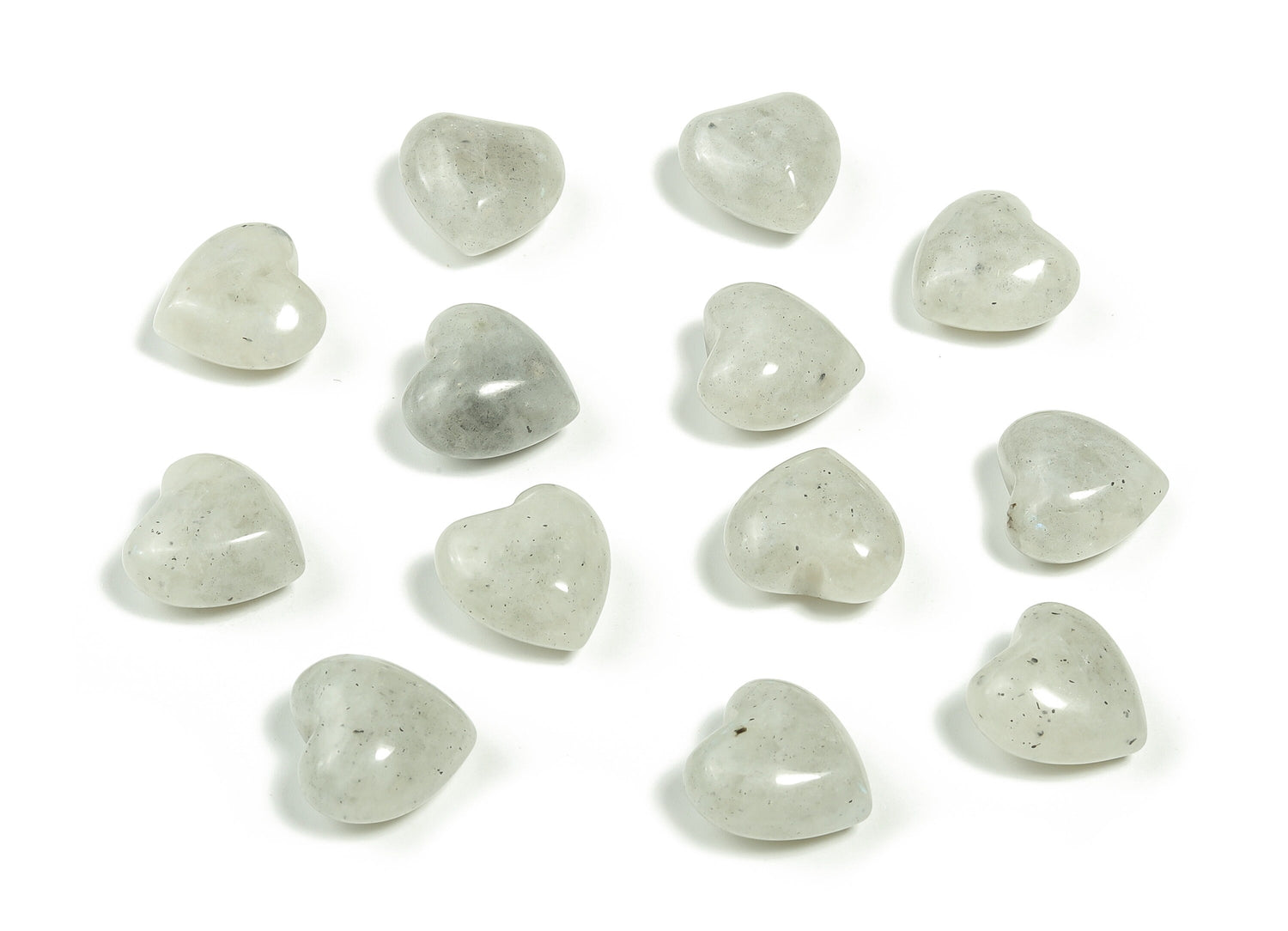 Labradorite Heart Gemstone - Puffy Heart Shaped - 15x15x9mm - HE1017