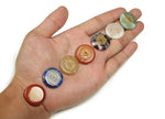 Natural 7 Chakra stones set with colorful crystals for meditation, featuring a gemstone ornament from GemstoneGO.