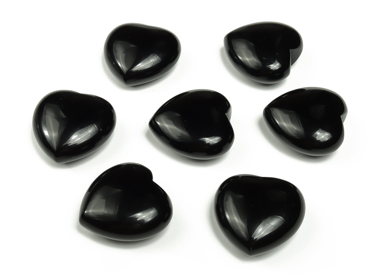 Obsidian Heart Gemstone - 40mm - HE1241
