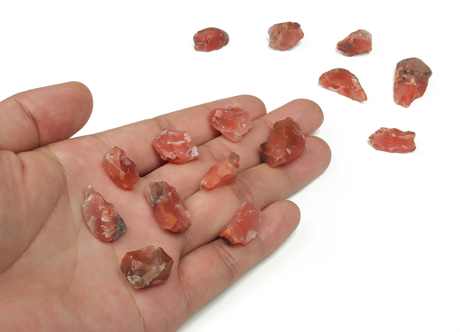 Cornaline brute ?€? Cristal de cornaline brut ?€? Pierre de poche en cornaline - Chakra solaire ?€? Pierre de confiance ?€? RA1038