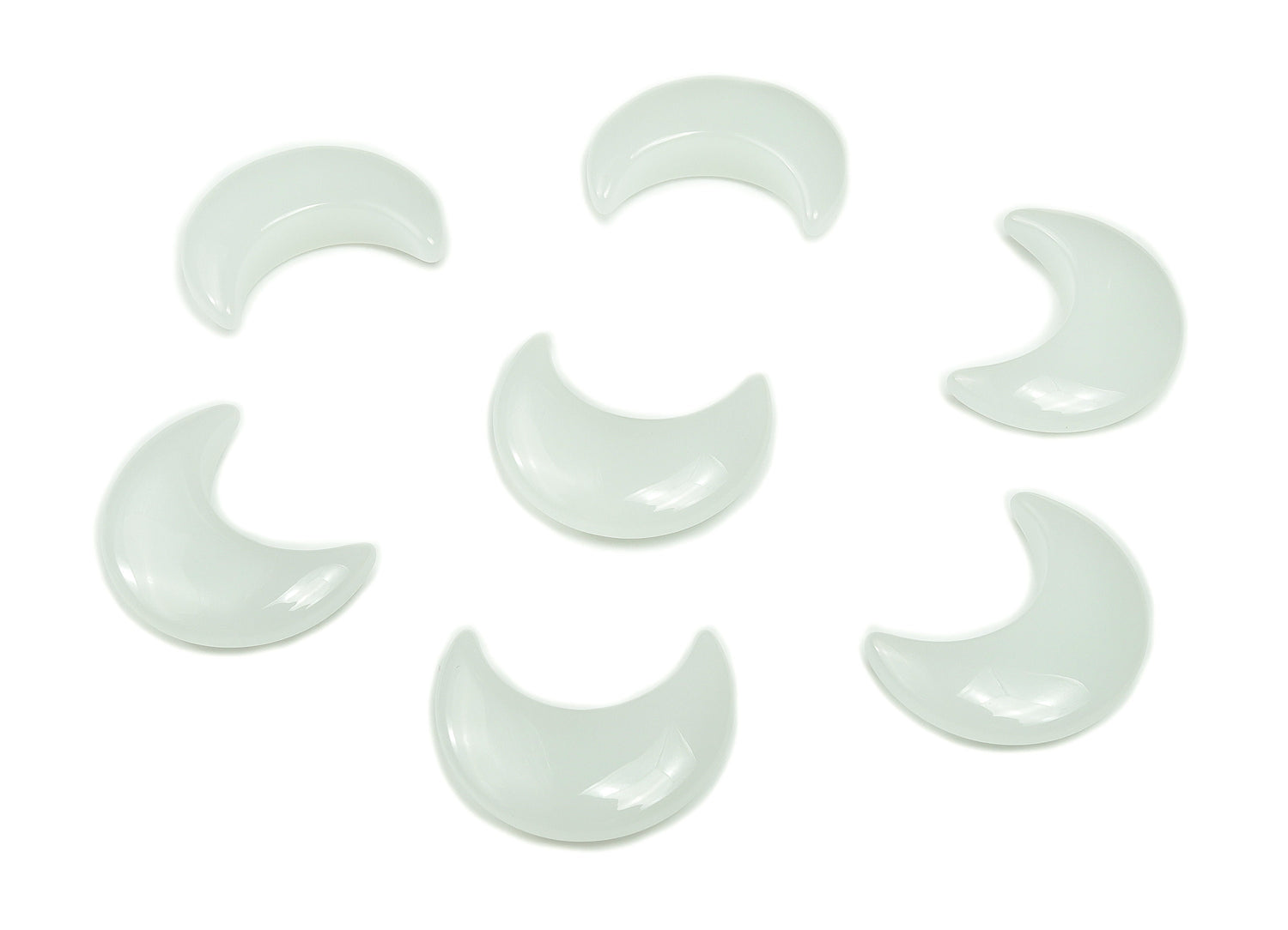 White Jade Gemstone Moon - 30mm - MO1031