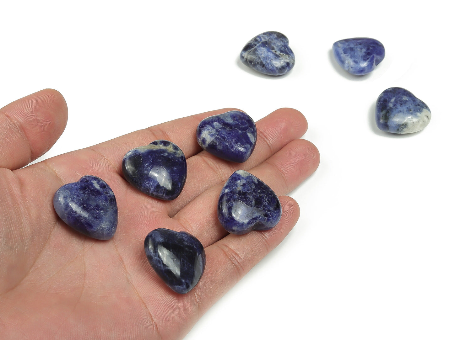 Sodalite Heart Gemstone - 25mm - HE1134