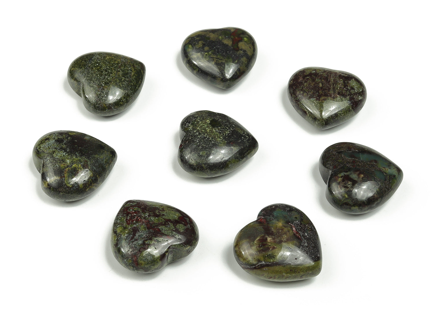 Dragon Blood Jasper Heart Gemstone - 25mm - HE1117