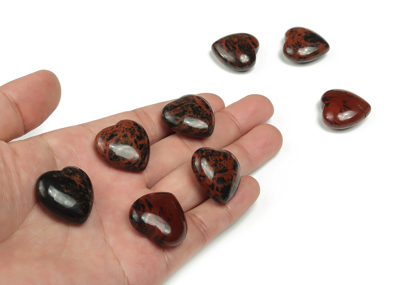 Mahogany Obsidian Heart Gemstone - 25mm - HE1123