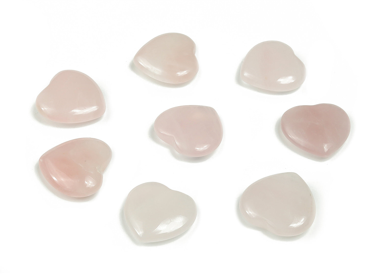 Pierre précieuse plate en quartz rose en forme de cœur - Pierres de guérison - Cœur sculpté - Pierres naturelles - 20 x 20 x 6 cm - HE1066