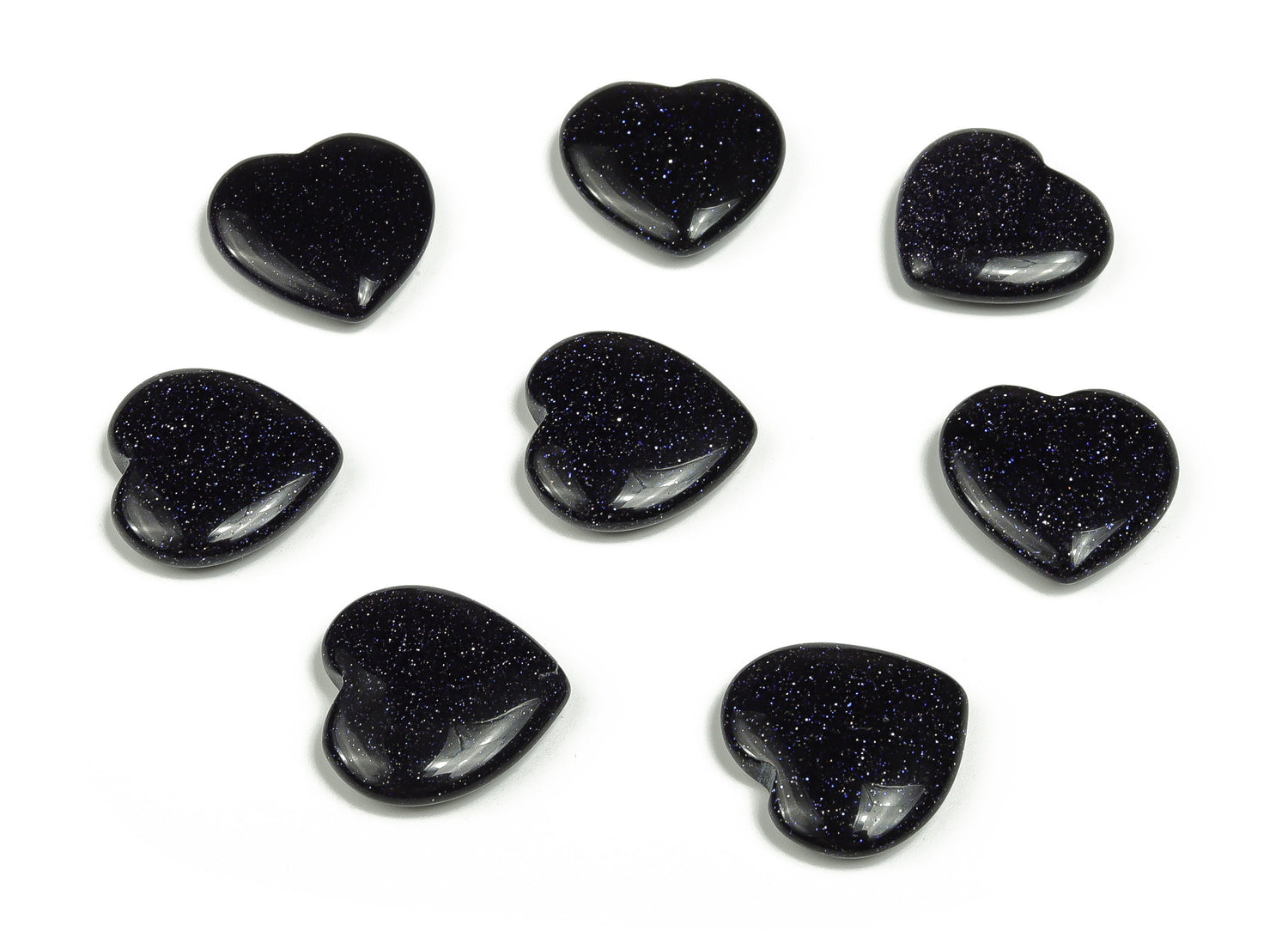 Blue GoldStone Heart Gemstone - 20x20x6mm - HE1067