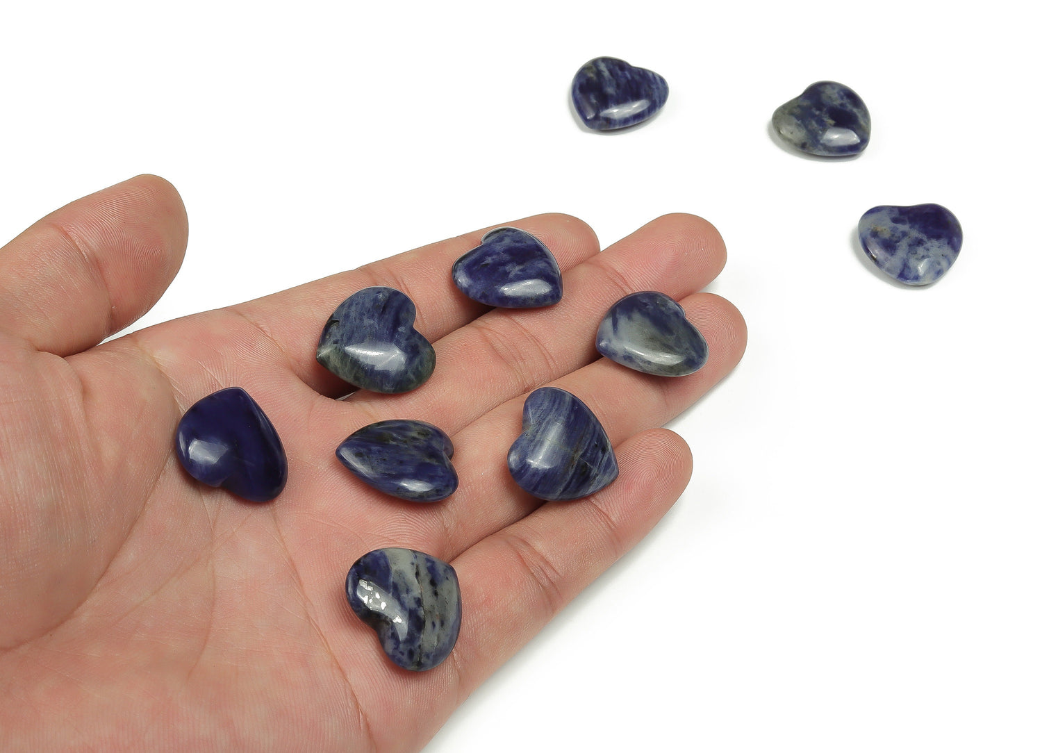Sodalite Heart Gemstone - 20x20x6mm - HE1071