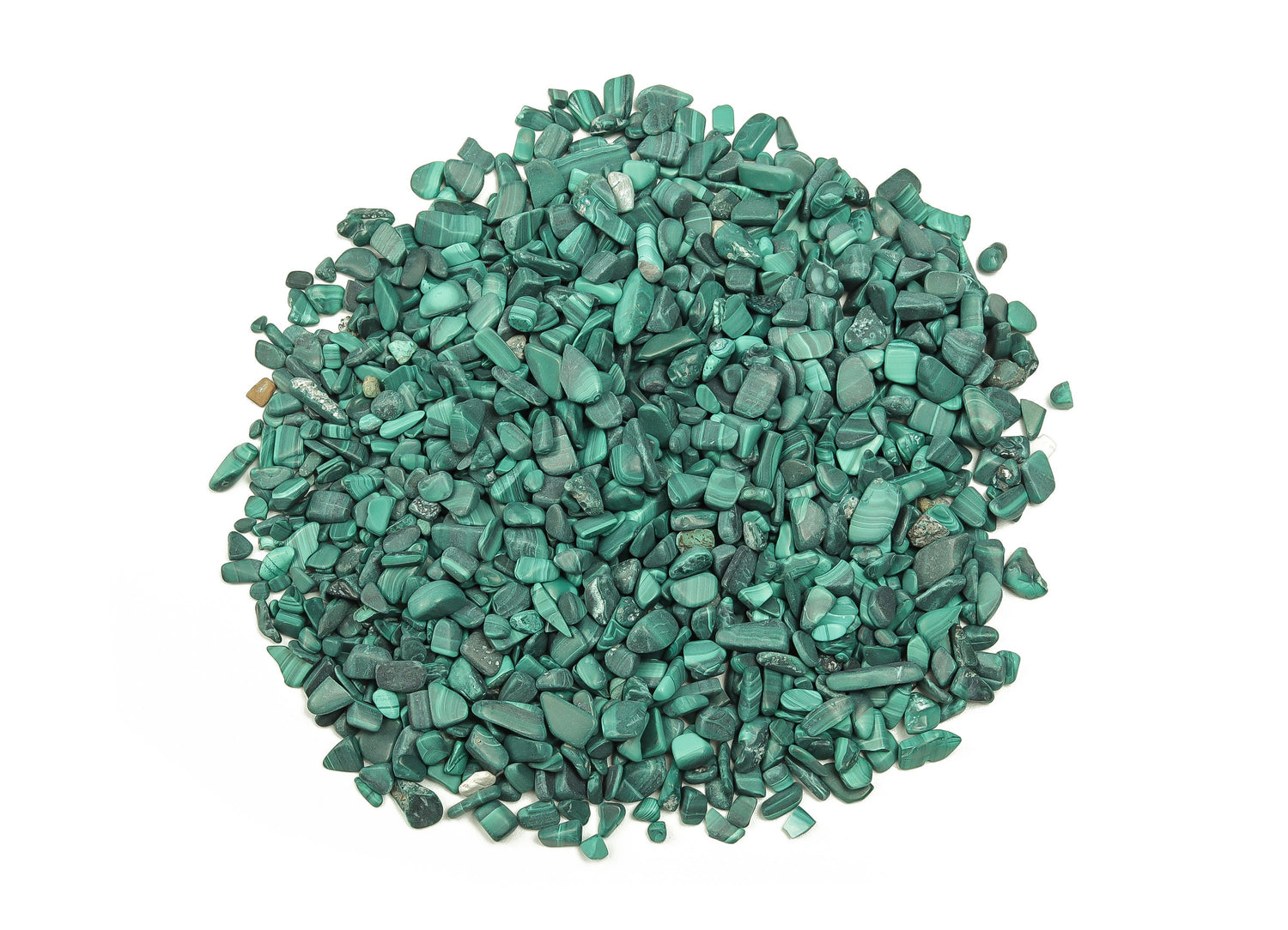 Malachite Crystal Chips - Semi Tumbled Stone - Bulk - 2-6mm - CP1036