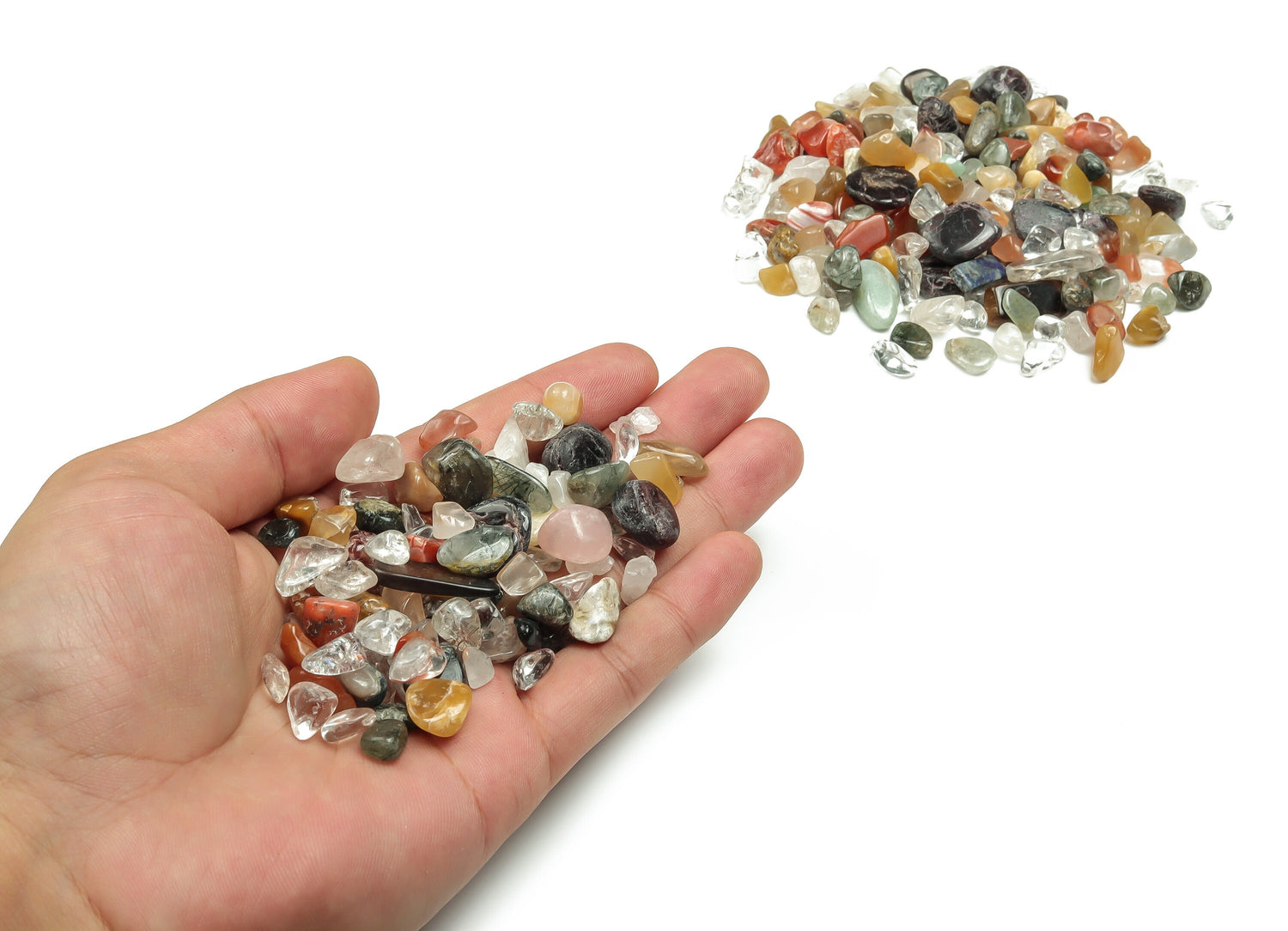 Colorfull Crystal Chips - Semi Tumbled Stone - Bulk - 7-12mm - CP1048