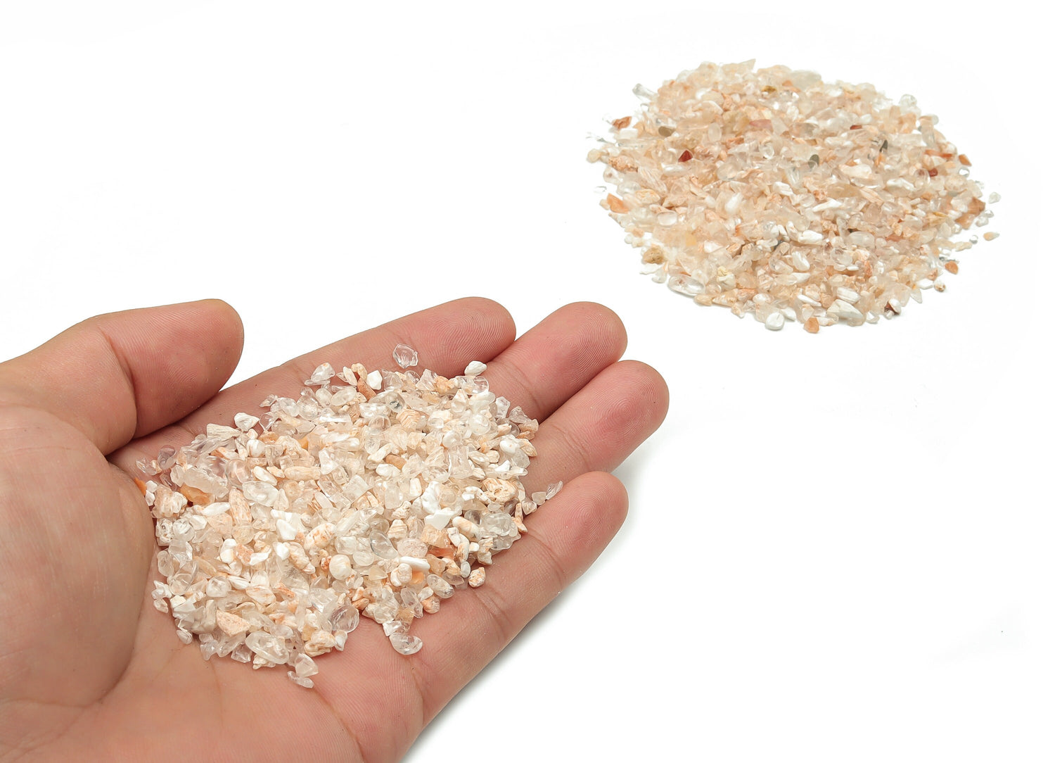 Fire Quartz Crystal Chips - Red Hematoid Quartz - Semi Tumbled Stone - Bulk - 2-6mm - CP1053