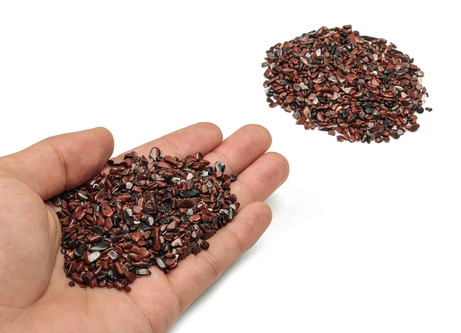 Mahogany Obsidian Crystal Chips - Semi Tumbled Stone - Bulk - 2-6mm - CP1072