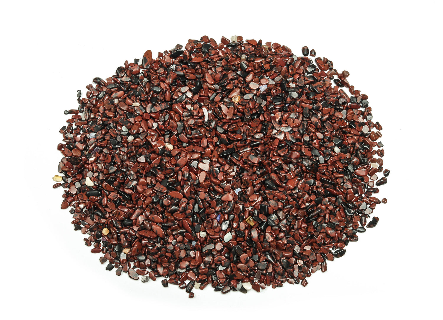 Mahogany Obsidian Crystal Chips - Semi Tumbled Stone - Bulk - 2-6mm - CP1072
